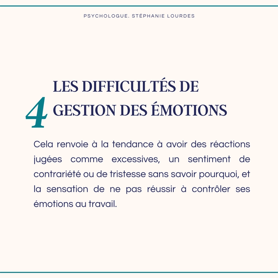 4ème symptôme du burn-out : Difficultés de gestion des émotions